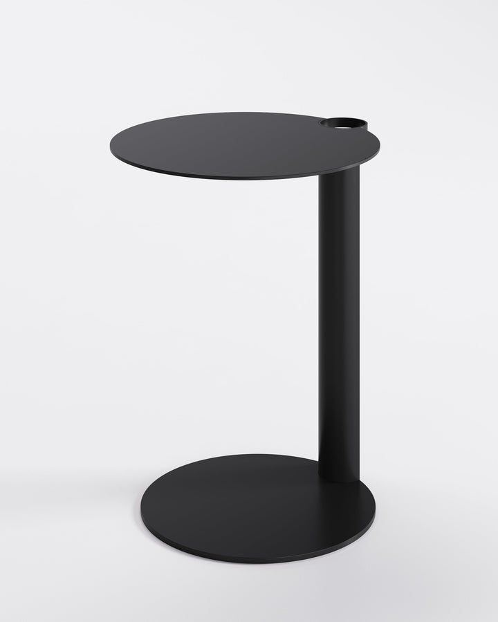 Aldo End Table Black End Table Eforma Ø15¾" 21¾"H Black Metal