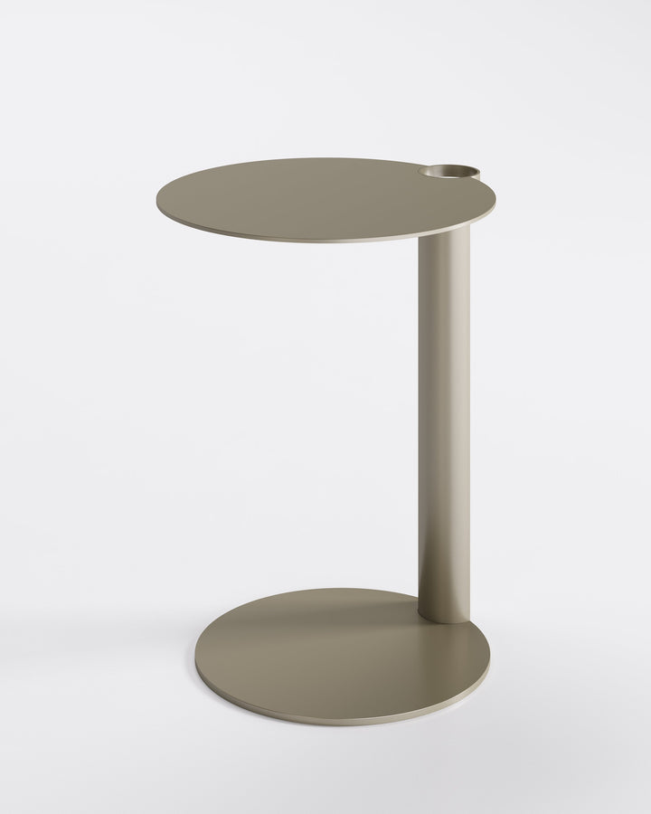 Aldo End Table Titanium End Table Eforma Ø15¾" 21¾"H Titanium Metal