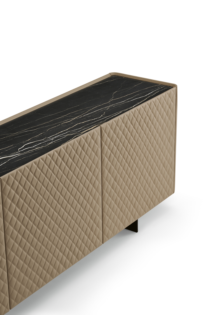 Alma Upholstered Sideboard Wood Top Buffets & Sideboards Eforma   