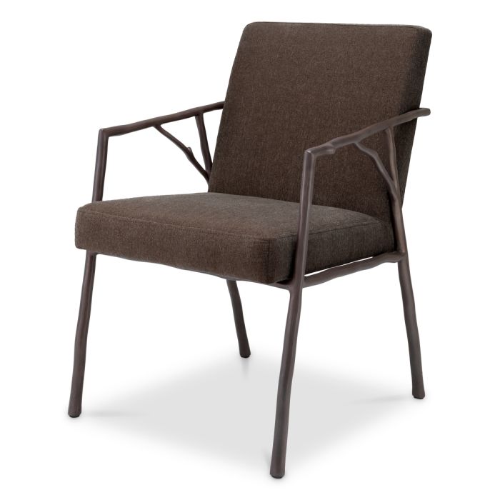 Dining Chair Antico medium bronze finish abrasia Chairs Eichholtz