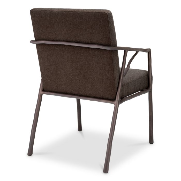 Dining Chair Antico medium bronze finish abrasia Chairs Eichholtz