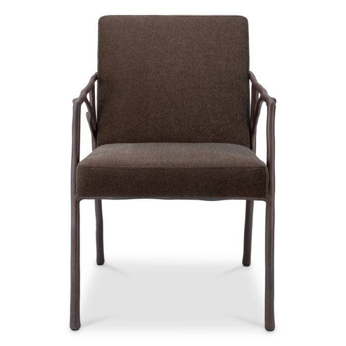 Dining Chair Antico medium bronze finish abrasia Chairs Eichholtz