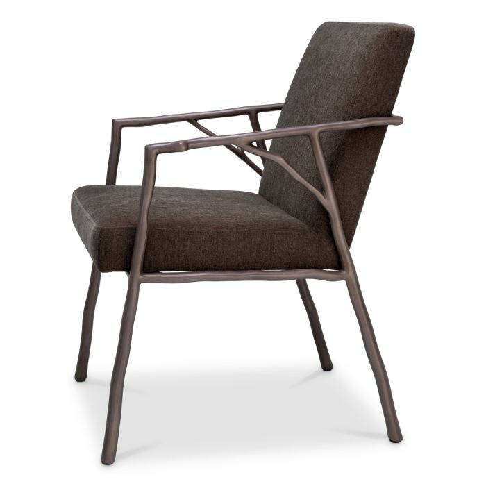Dining Chair Antico medium bronze finish abrasia Chairs Eichholtz