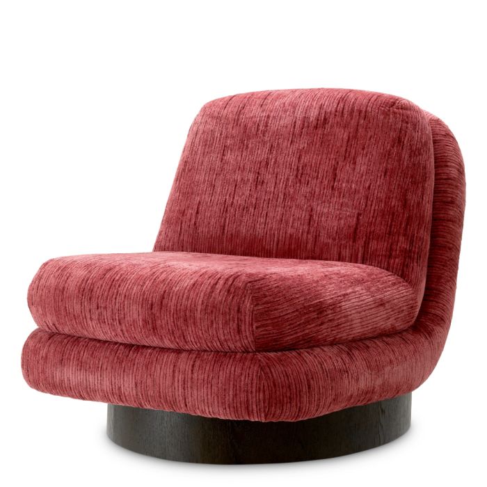 Swivel Chair Galiano terren bordeaux ebony oak veneer The Met x Eichholtz Eichholtz
