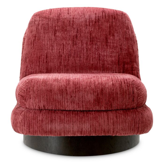 Swivel Chair Galiano terren bordeaux ebony oak veneer The Met x Eichholtz Eichholtz