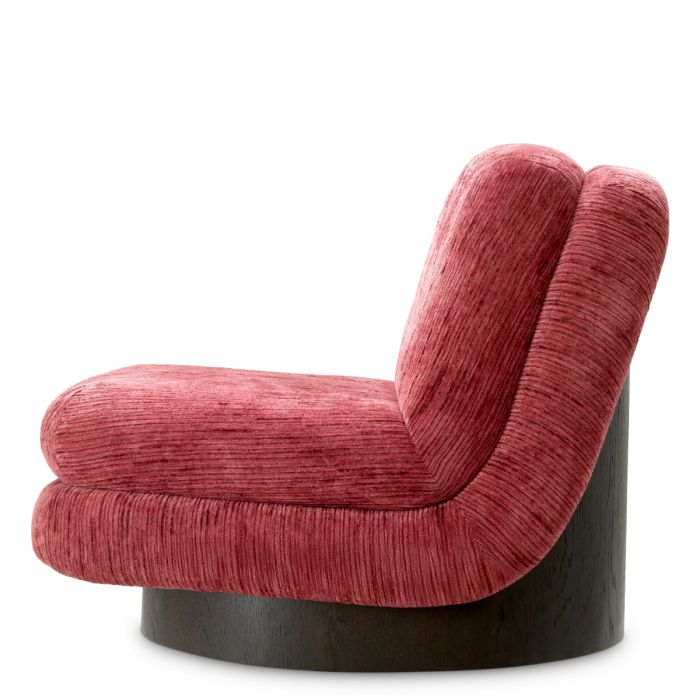 Swivel Chair Galiano terren bordeaux ebony oak veneer The Met x Eichholtz Eichholtz