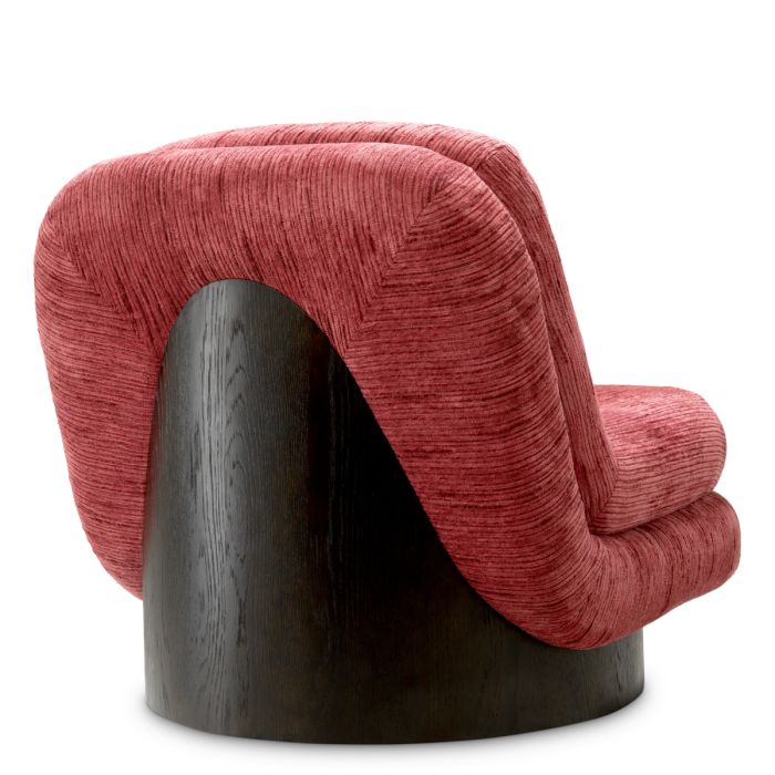 Swivel Chair Galiano terren bordeaux ebony oak veneer The Met x Eichholtz Eichholtz