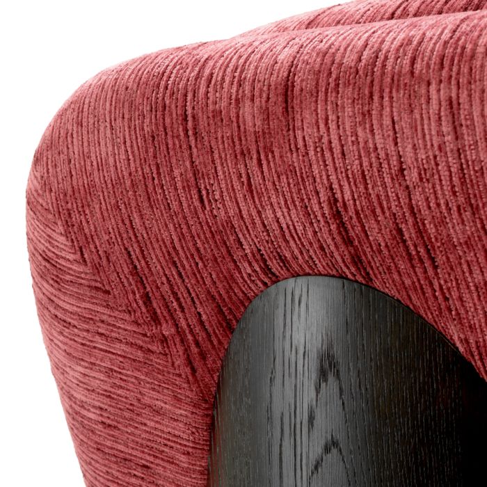 Swivel Chair Galiano terren bordeaux ebony oak veneer The Met x Eichholtz Eichholtz