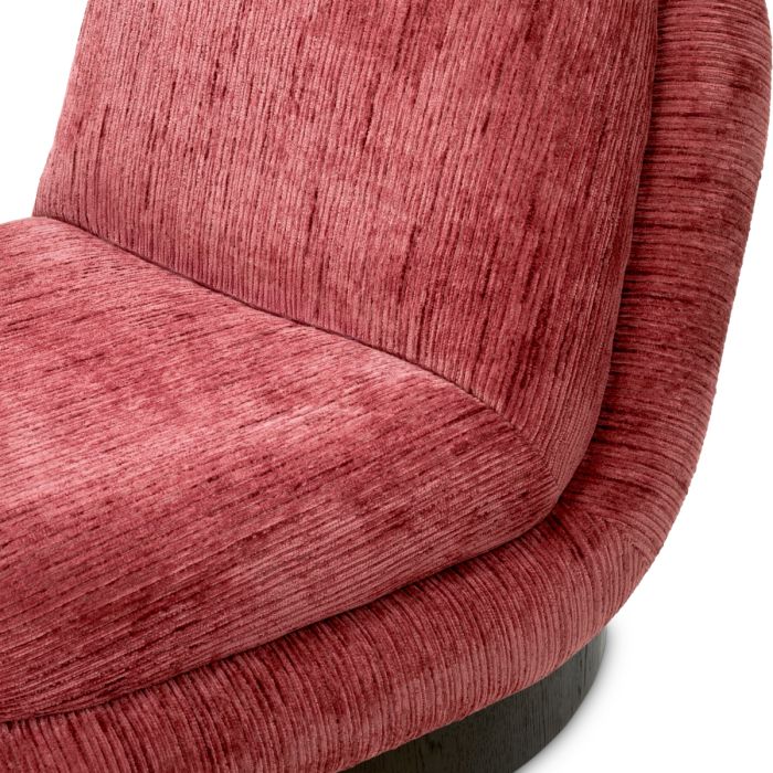 Swivel Chair Galiano terren bordeaux ebony oak veneer The Met x Eichholtz Eichholtz