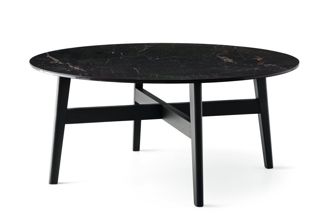 Abrey Coffee Table Matt Black Calacatta Black Marble  Calligaris   