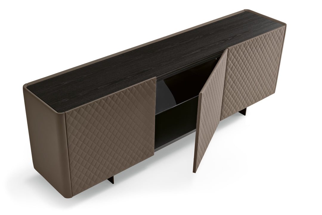 Alma Upholstered Sideboard Wood Top Buffets & Sideboards Eforma   