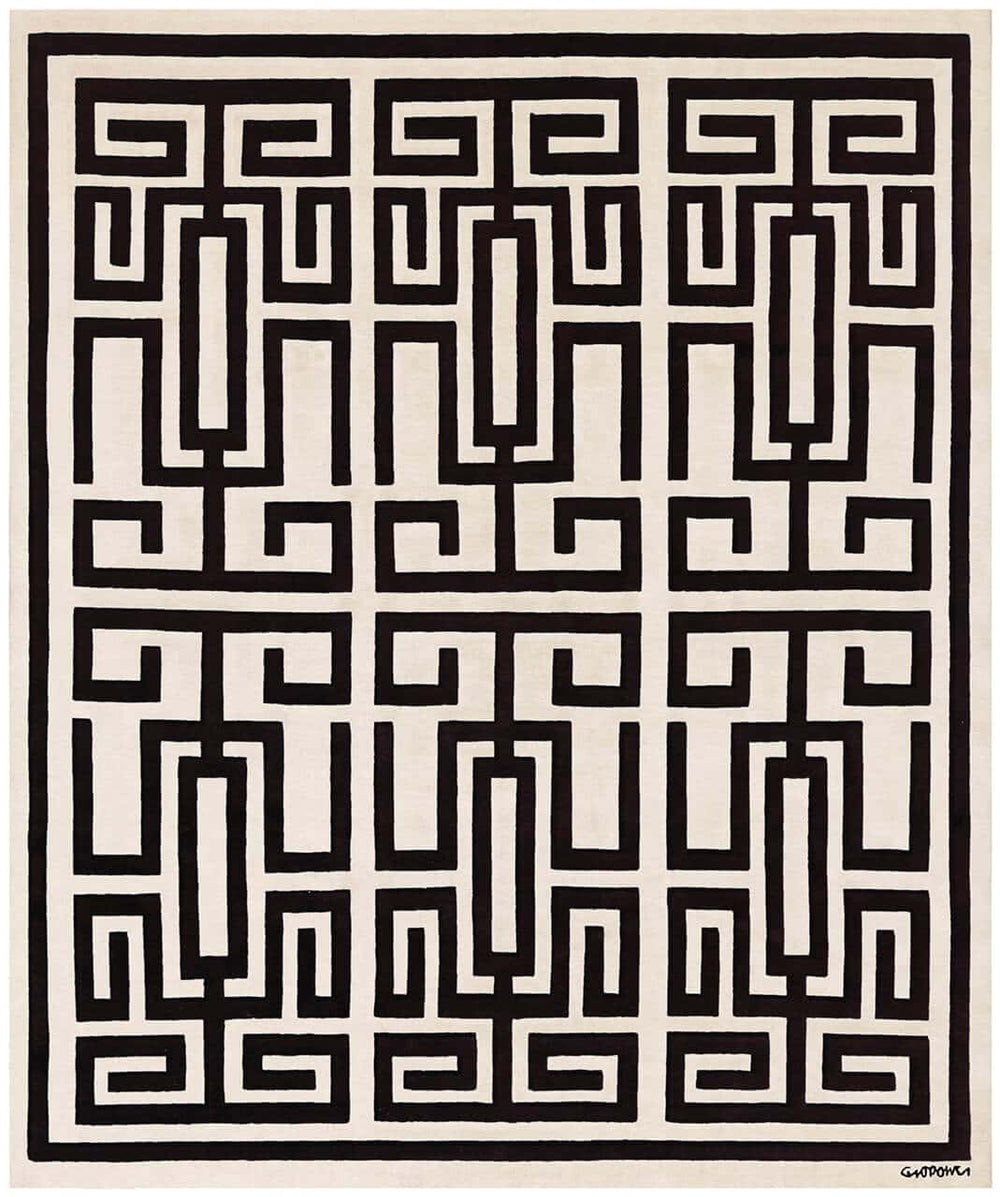 Labirinto Rug Rugs Amini 300 × 400 cm Black