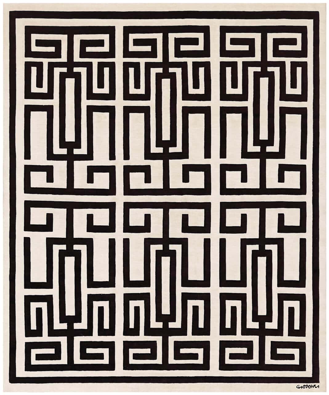 Labirinto Rug Rugs Amini 300 × 400 cm Black