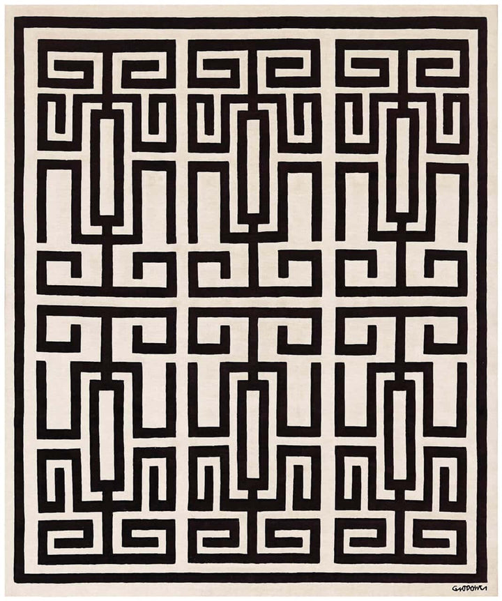 Labirinto Rug Rugs Amini 300 × 400 cm Black
