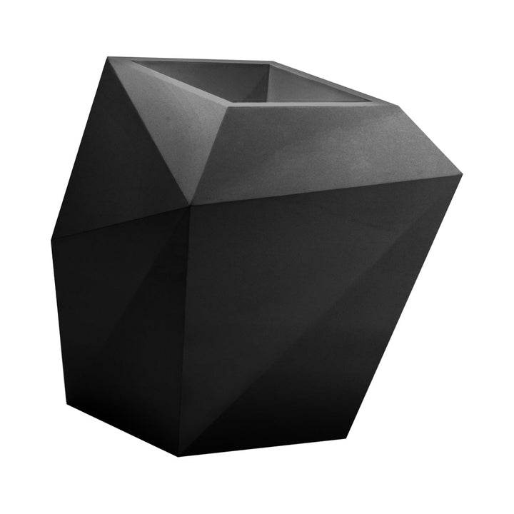 Faz XL Planter Outdoor Vondom Anthracite Medium: 25 in W x 27.5 in H 