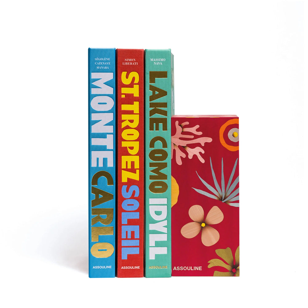 Travel From Home Marquetry Bookend Bookends Assouline   