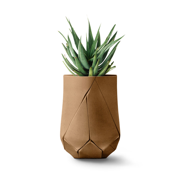 Bhaca Planter – Tall Outdoor Planters Indigenus Nutmeg