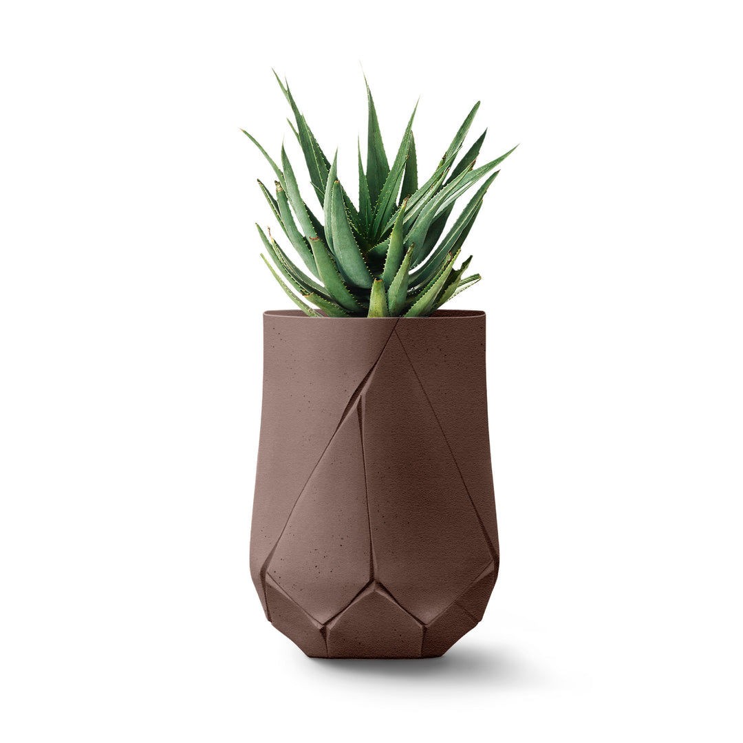 Bhaca Planter – Tall Outdoor Planters Indigenus Brown