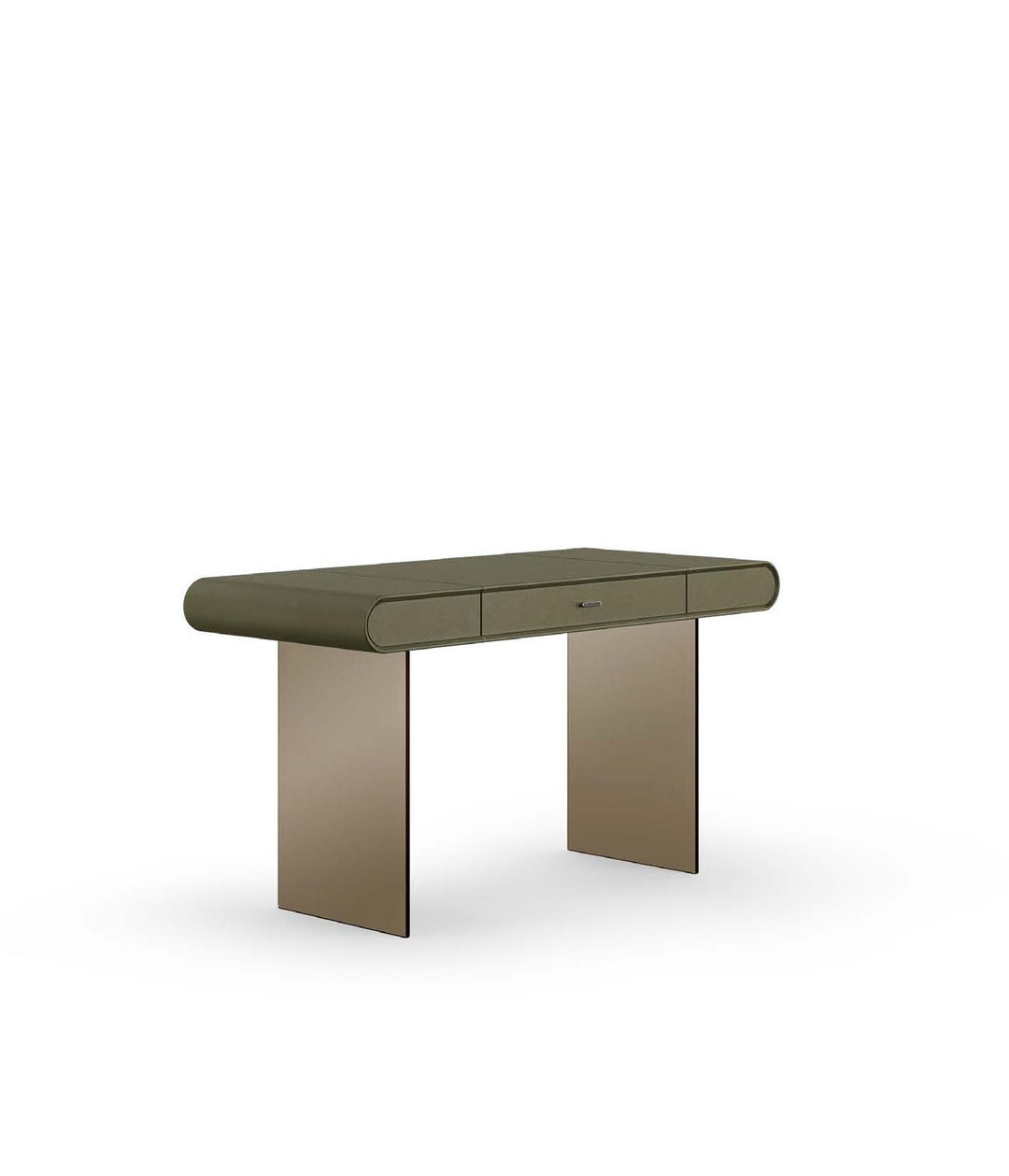 BICE DESK Vanities Eforma Transparent Bronze Glass Leather Elite E20 verdone