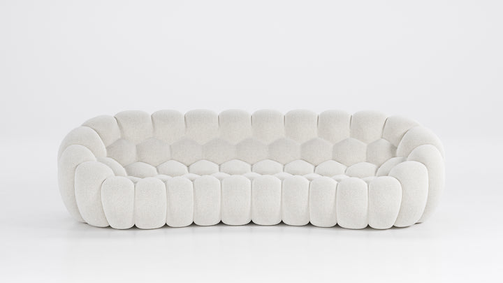 Bubble 2 Curved 5 Seater Sofa Orsetto Ivory Sofas Roche Bobois   