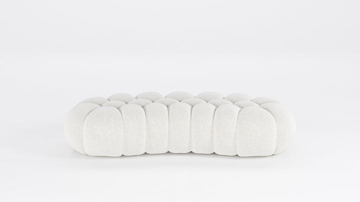 Bubble 2 Large Curved Ottoman Orsetto Ivory Ottomans Roche Bobois   