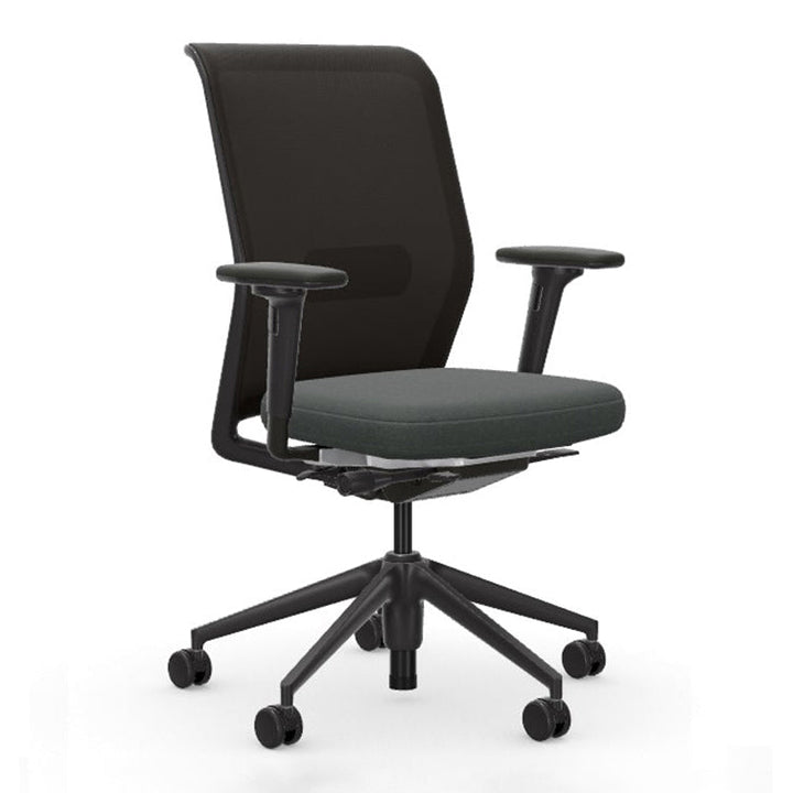 ID Mesh Office Chair Chairs Vitra Basic Dark Plastic Plano Sierra Grey / Nero Silk Mesh