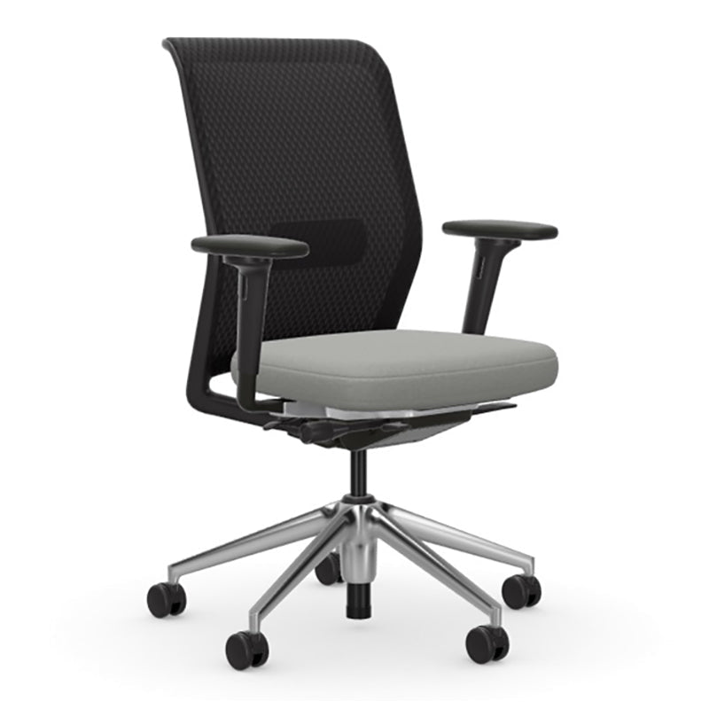 ID Mesh Office Chair Chairs Vitra Polished Aluminum Plano Cream White / Sierra Grey Diamond Mesh