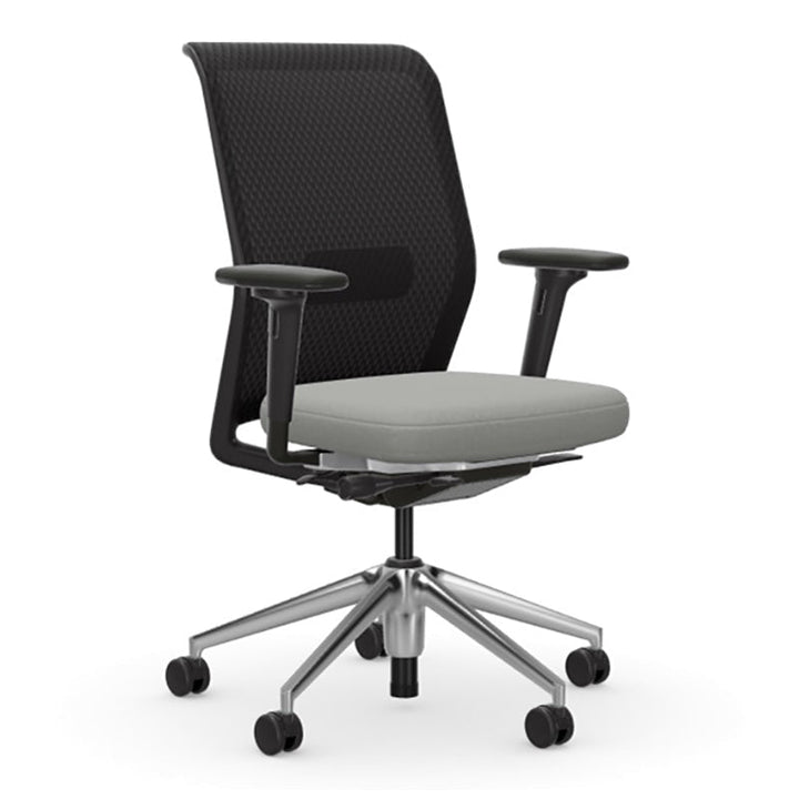 ID Mesh Office Chair Chairs Vitra Polished Aluminum Plano Cream White / Sierra Grey Diamond Mesh