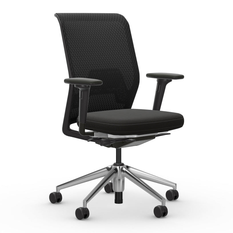 ID Mesh Office Chair Chairs Vitra Polished Aluminum Plano Nero Diamond Mesh