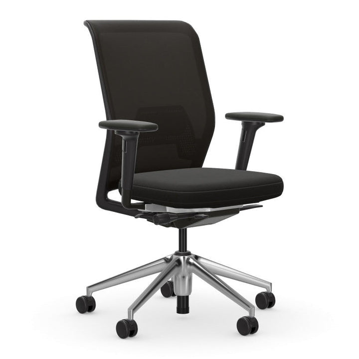 ID Mesh Office Chair Chairs Vitra Polished Aluminum Plano Nero Silk Mesh
