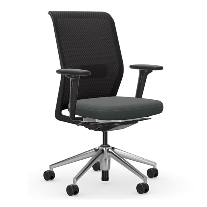 ID Mesh Office Chair Chairs Vitra Polished Aluminum Plano Sierra Grey / Nero Diamond Mesh