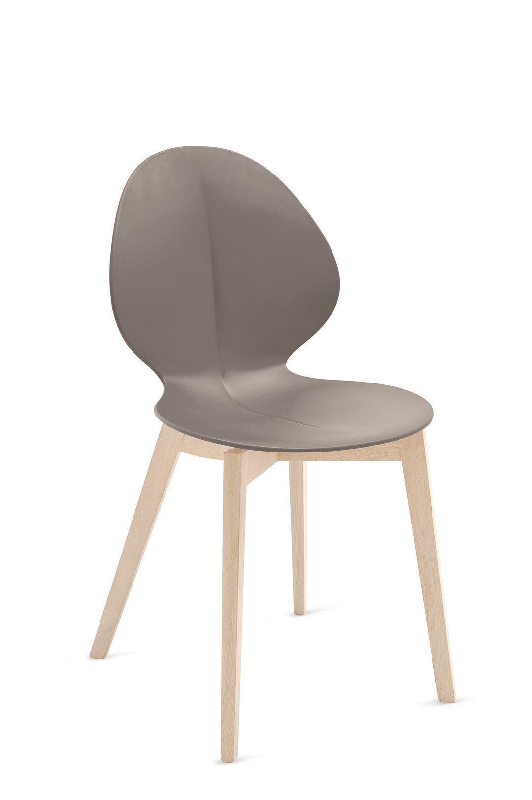 Basil Chair Bleached Beech Matt Taupe  Calligaris   