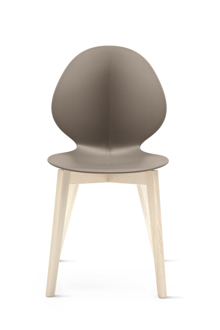 Basil Chair Bleached Beech Matt Taupe  Calligaris   
