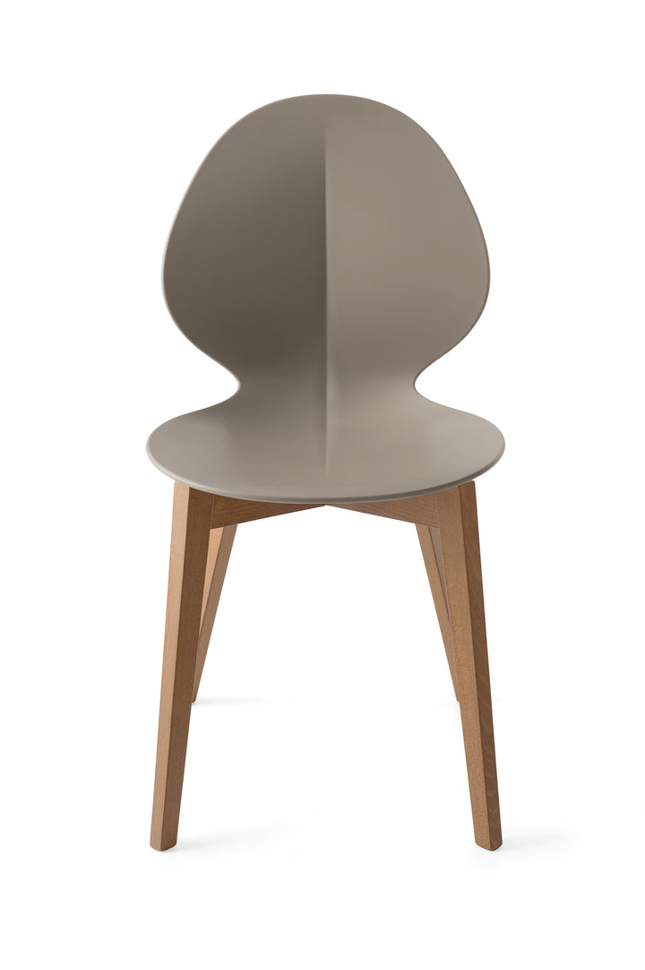 Basil Chair Walnut Matt Taupe  Calligaris   