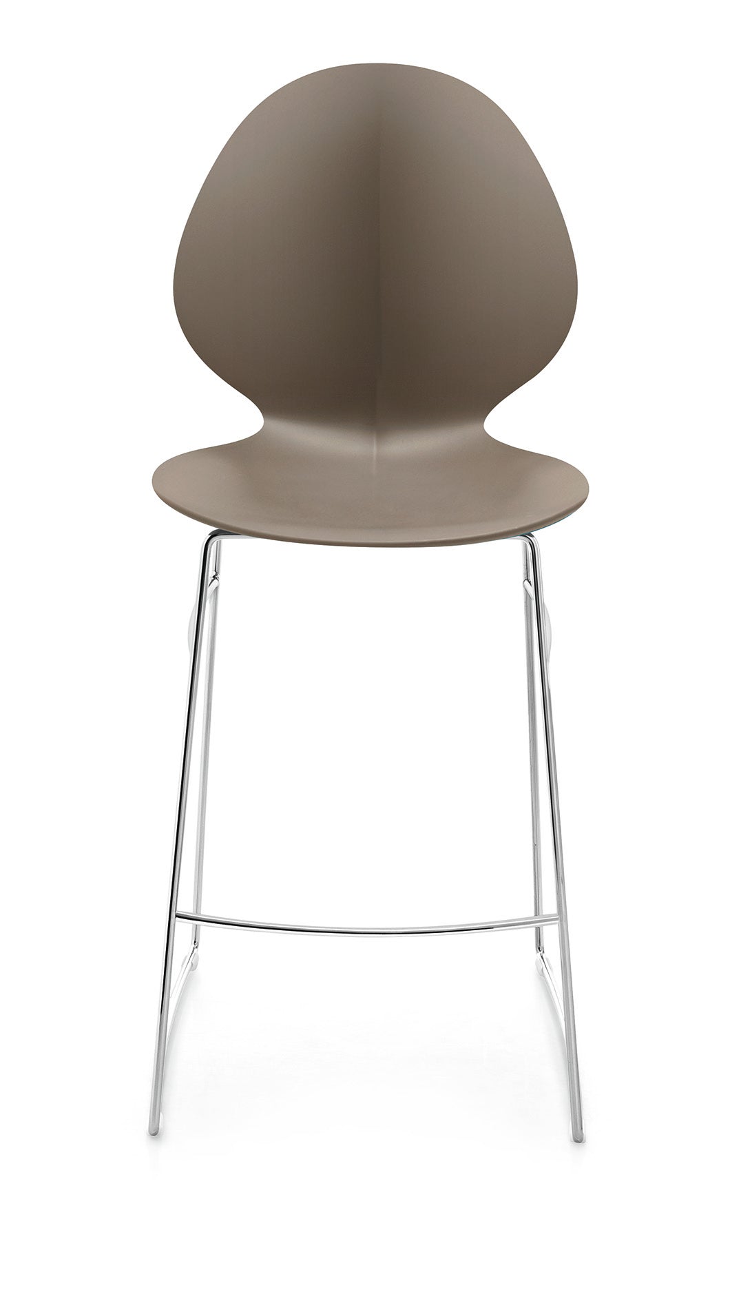 Basil Stool Chromed Matt Taupe  Calligaris   