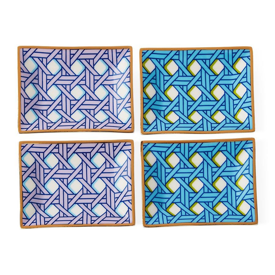Basketweave Petite Tray Set Jonathan Adler Default Title