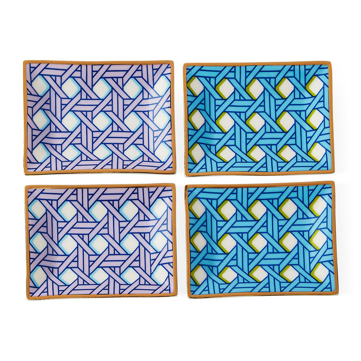 Basketweave Petite Tray Set Jonathan Adler Default Title