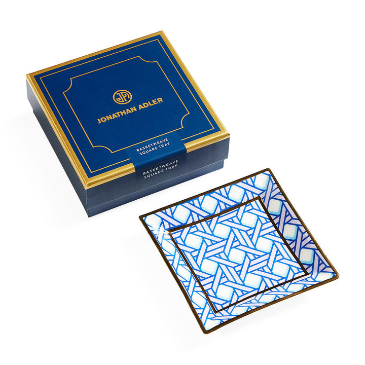 Basketweave Square Tray Jonathan Adler