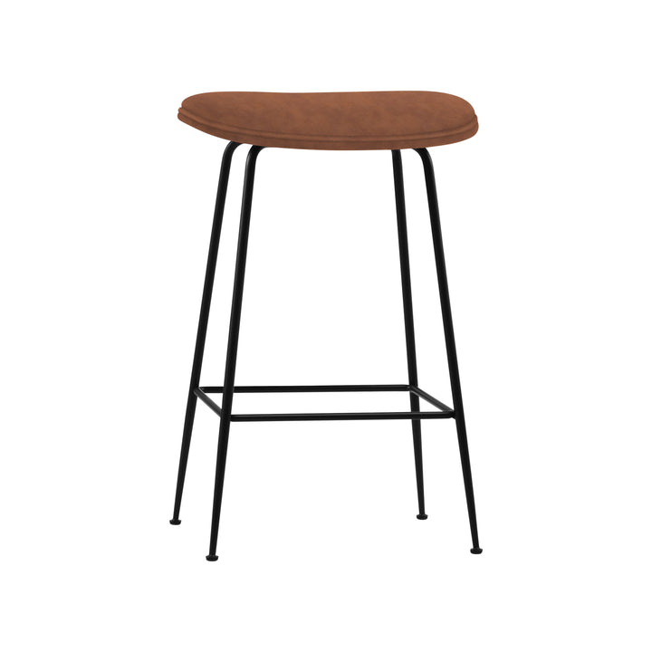 Beetle Fully Upholstered Backless Stool Table & Bar Stools Gubi GUBI Basic Brandy Counter: 26.7 in height