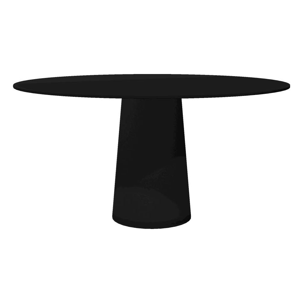 Container Round Dining Table Moooi Black HPL Top / Black Base Large: 55.1 in diameter
