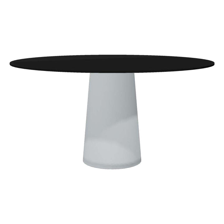 Container Round Dining Table Moooi Black HPL Top / Light Grey Base Large: 55.1 in diameter