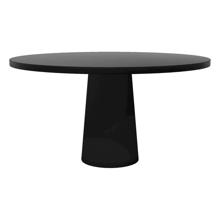 Container Round Dining Table Moooi Black Stained Oak Top / Black Base Large: 55.1 in diameter