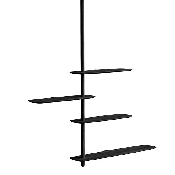 Unica Ceiling Shelving Bookcases & Standing Shelves Nomon Black Stained Ash CONF. 6