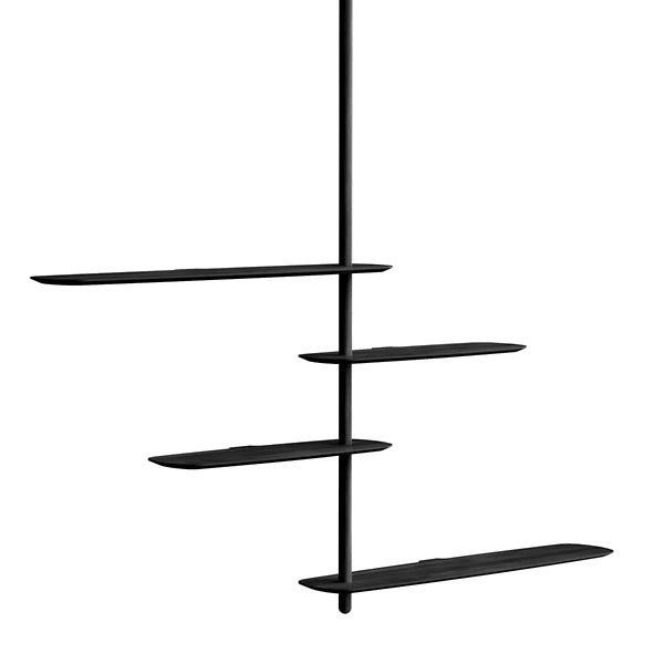 Unica Ceiling Shelving Bookcases & Standing Shelves Nomon Black Stained Ash CONF. 7