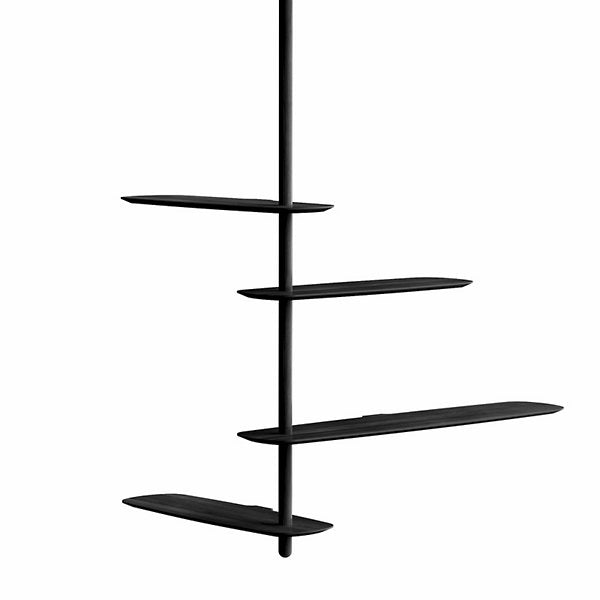Unica Ceiling Shelving Bookcases & Standing Shelves Nomon Black Stained Ash CONF. 9