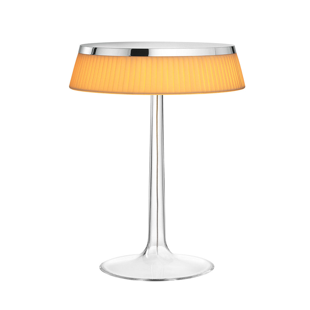 Bon Jour Table Lamp Table Lamps FLOS Matte Chrome Plisse Cloth