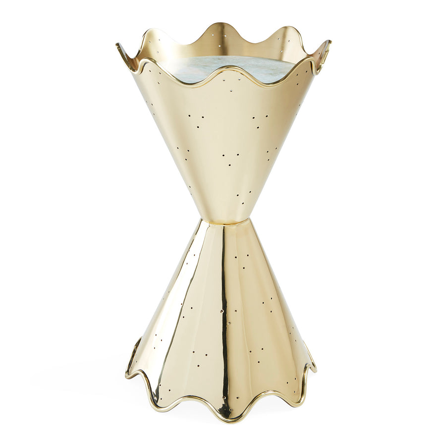 Brass Ripple Accent Table Jonathan Adler Default Title