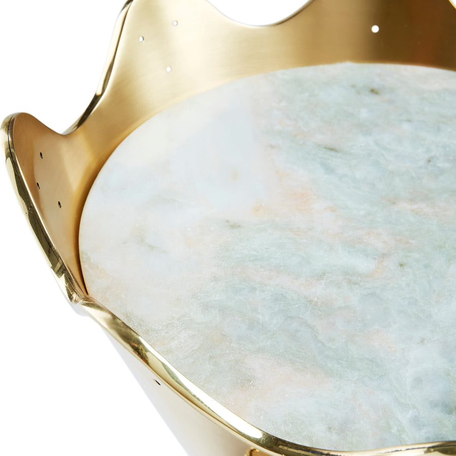 Brass Ripple Accent Table Jonathan Adler