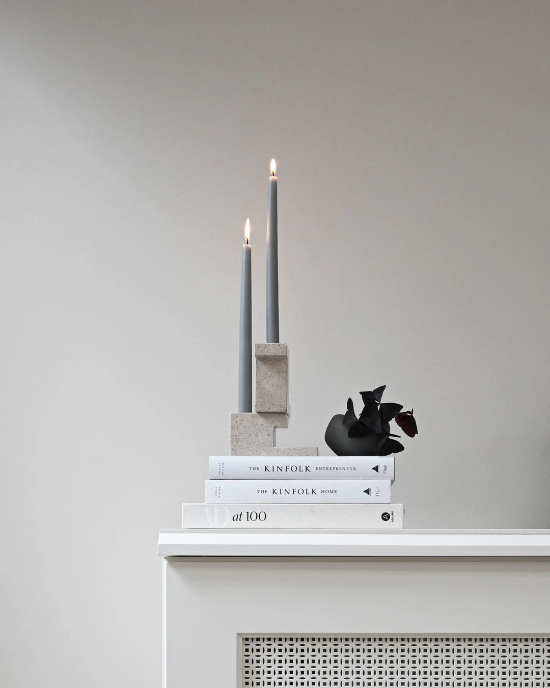 Brick Candle Holder, Tall - Limestone Vases 101 Copenhagen   