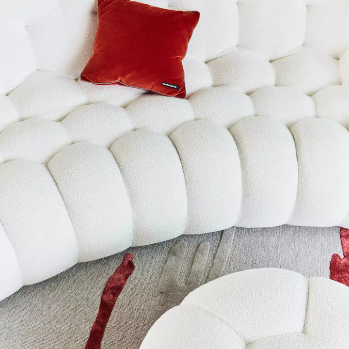 Bubble 2 Curved 3-4 Seat Sofa Orsetto Ivory Sofas Roche Bobois